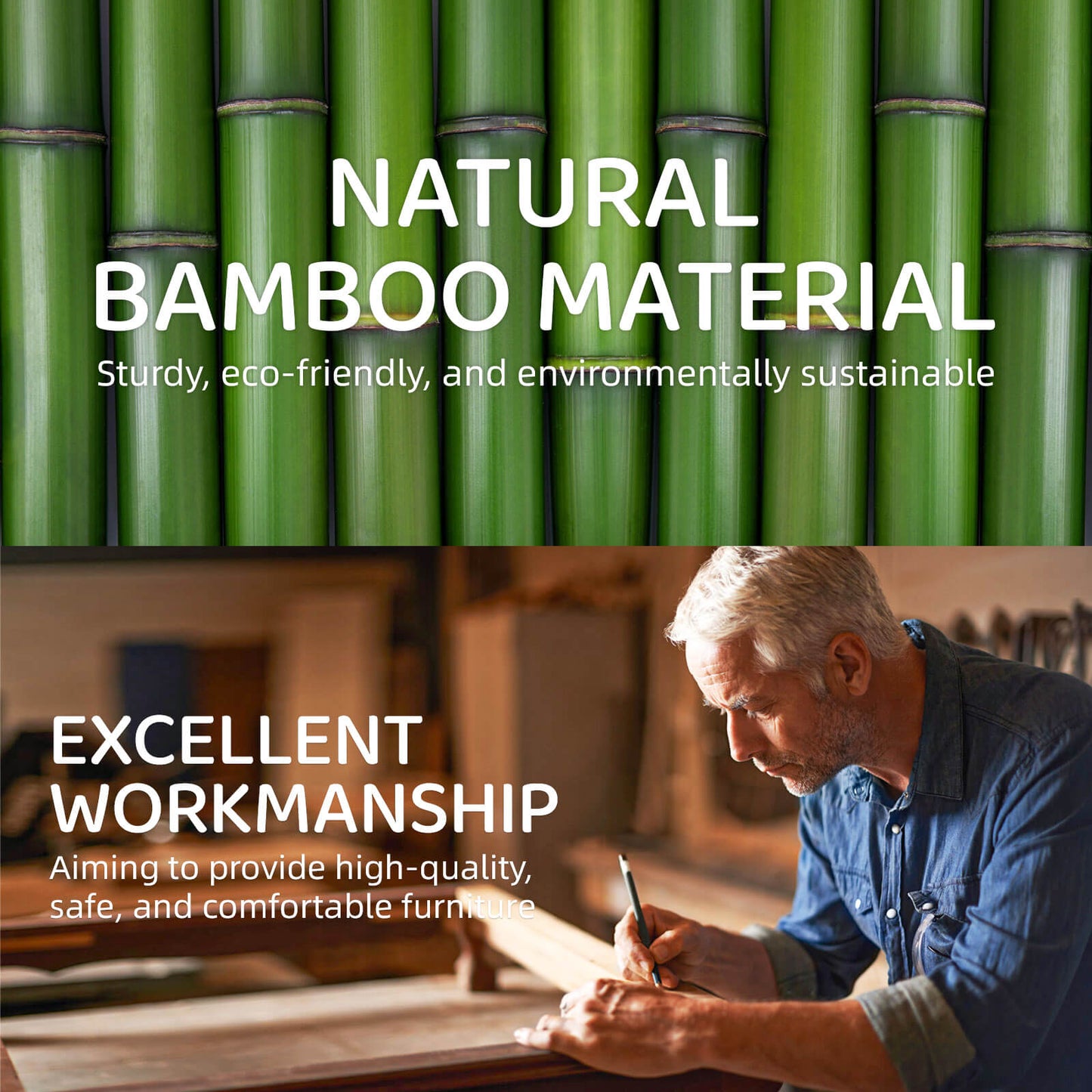 Folding Bamboo Luggage Rack with 6 Nylon Straps